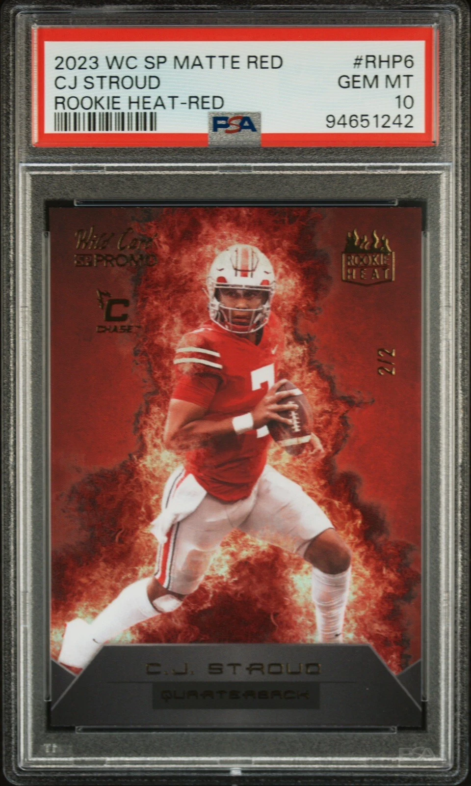 CJ Stroud Wild Card SP Matte Red Rookie Heat #RHP6 Red