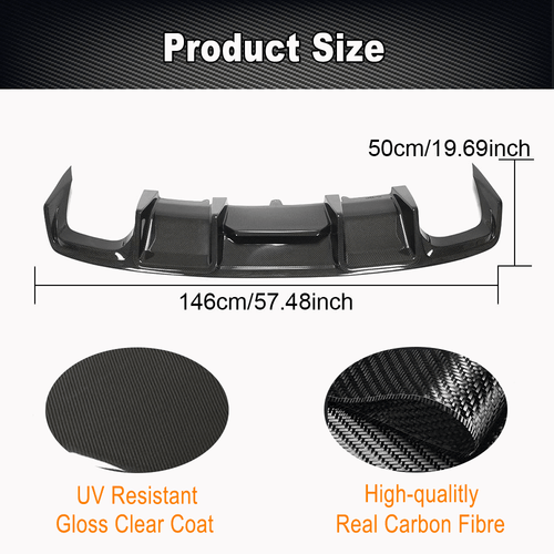 Difusor trasero de carbono difusor faldón trasero alerón labio se adapta a Audi S4 2013-16 - Imagen 6 de 10