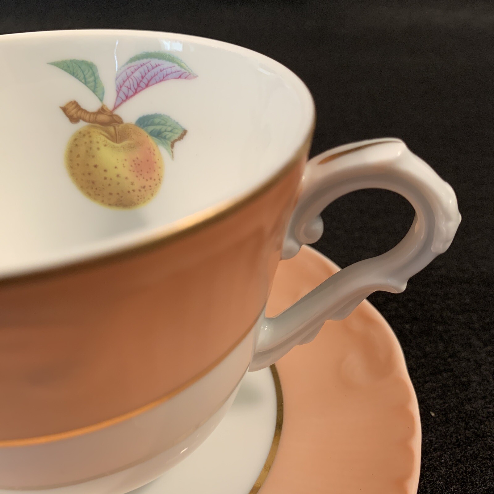 Mottahedeh Vista Alegre Summer Fruit 2 Sets Dessert Plate with Cup