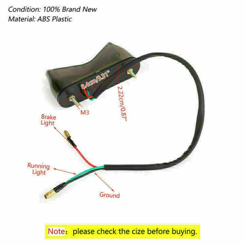 Brake Running Tail Light LED For Universal Motorcycle Bobber ATV Dirt Bike Sm - Picture 2 of 9