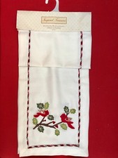 CHRISTMAS TABLE RUNNER Appliqu Cardinal Bird Country Farmhouse 72"x13"