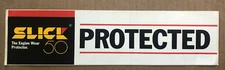 Vintage SLICK 50 Engine Wear Protector Bumper Sticker Label PROTECTED