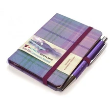 Waverley Scotland Tartan Cloth Notebook & Pen - Various Styles - SCOTLAND GIFT