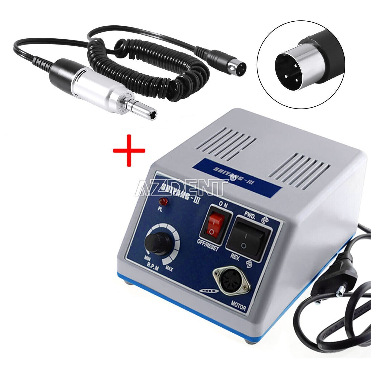 35K RPM Dental Lab Marathon Micromotor & Handpiece Polisher – 110V, Strong Electric Micro Motor