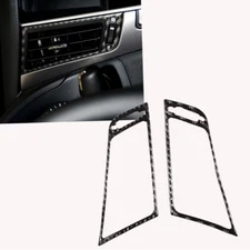 Real Carbon Fiber Interior Dashboard Air Vent Outlet Cover Trim Fits 14-22 Q50