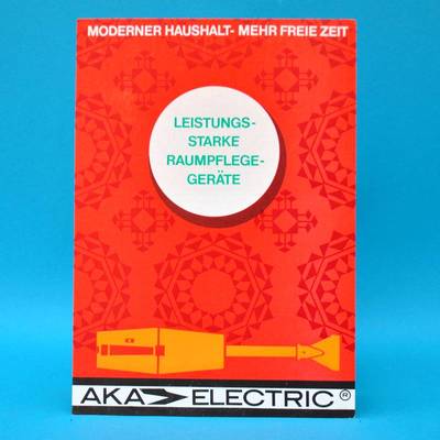 AKA Electric Handstaubsauger Omega DDR 1971 Prospekt Werbung DEWAG Leipzig L