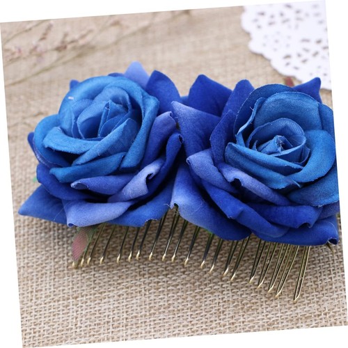 Floral Wedding Hair Comb for Brides Crystal Headpiece for Women Girls - Picture 2 of 9