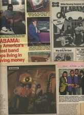 Alabama country music band rare 4 clippings 1985-1988; Archive of the Eighties