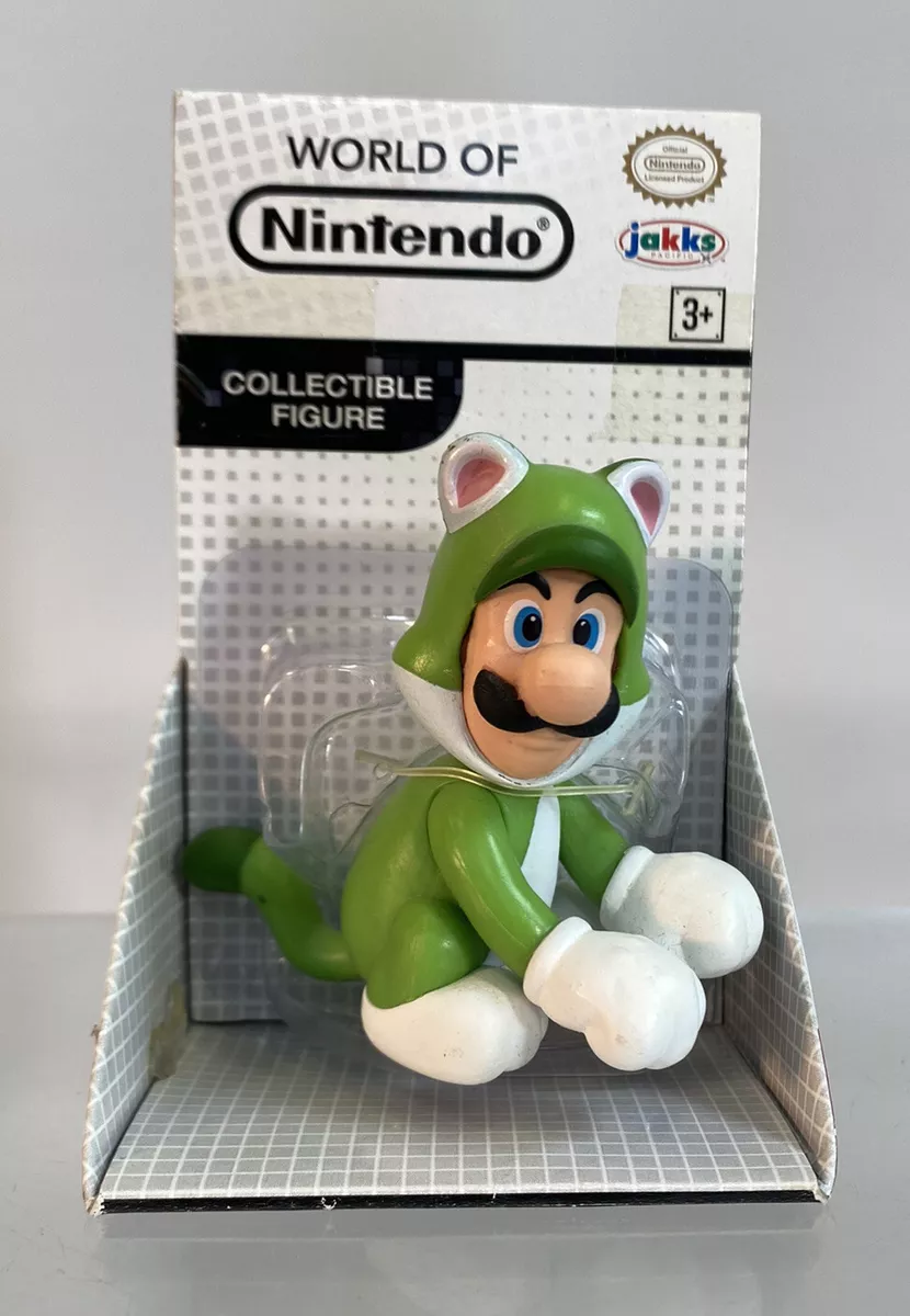 World of Nintendo Super Mario 4 Cat Luigi Figure