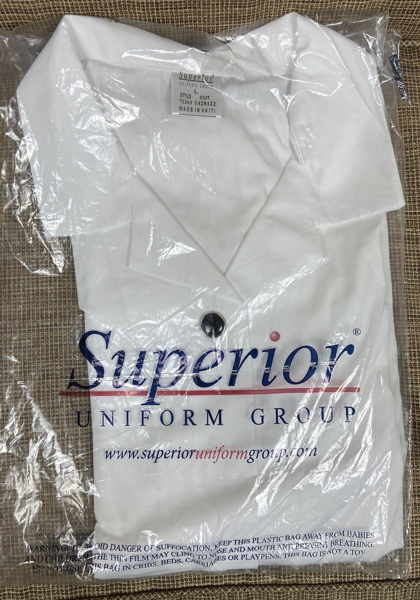 Superior Uniform Group White S/S button shirt Style 72203 Cut