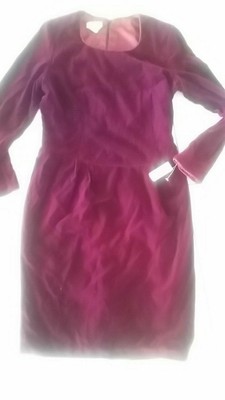 ladies red velvet dress