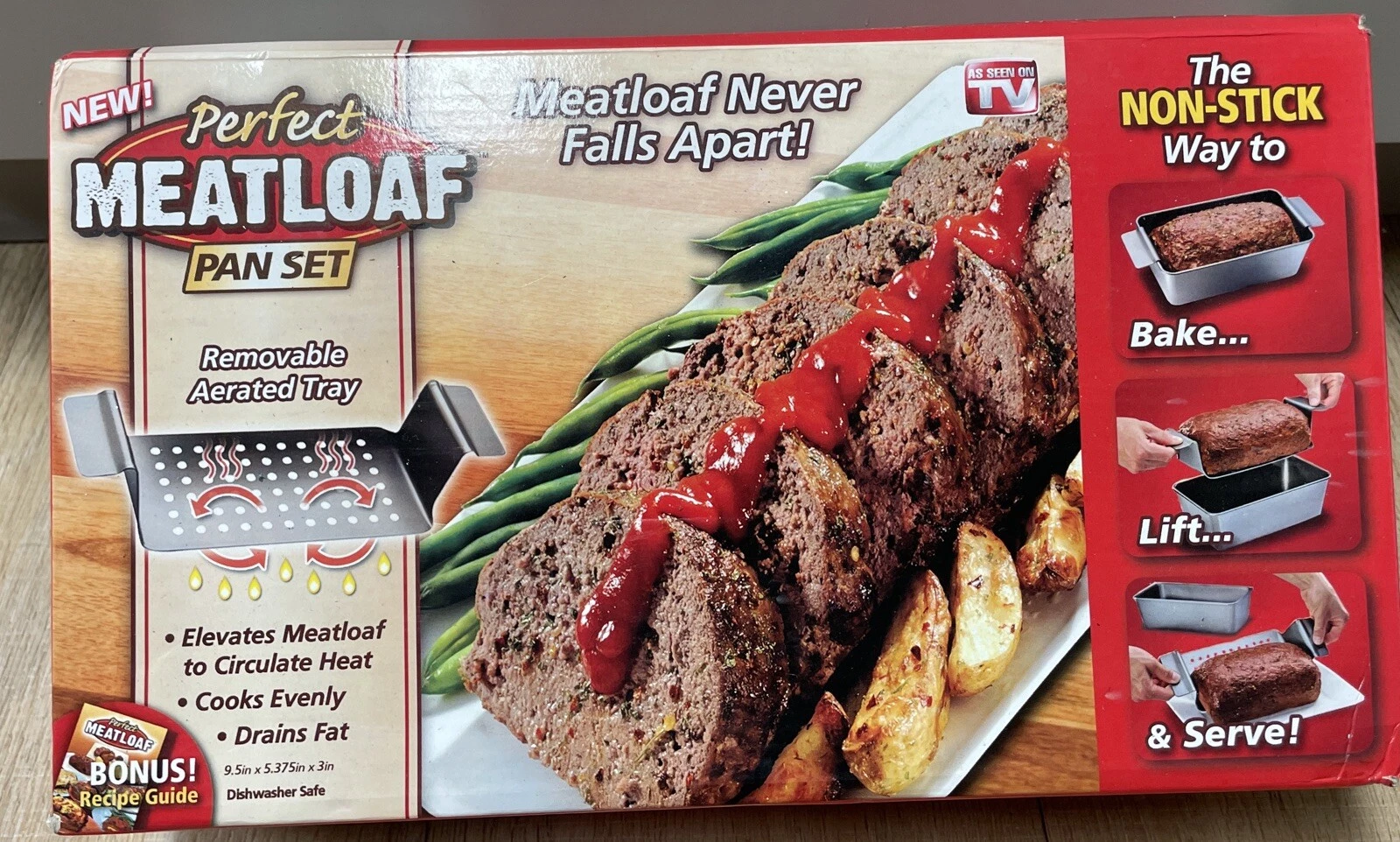 Perfect Meatloaf Pan Set As Seen On TV New