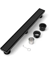 WEBANG 24 Inch Shower Linear Rectangular Floor Drain MATTE BLACK NEW 1599M