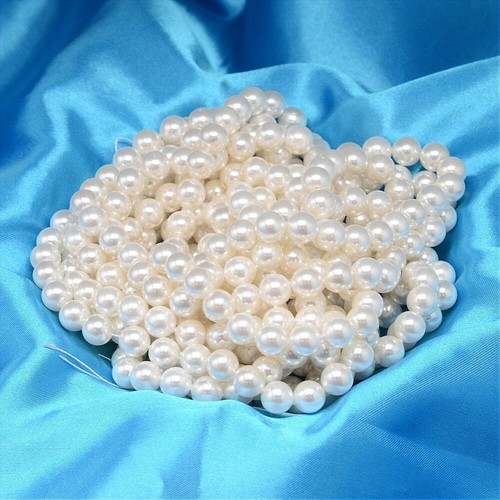 Muschelkernperlen weiß 14 mm Bohrung: 0.8 mm 14 St/Strang - Bild 4 von 4