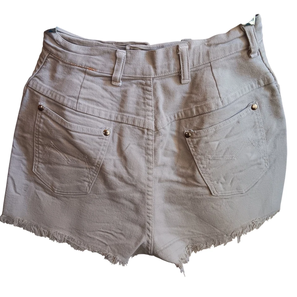 24" 24W De Colección Años 70 Mujer DENIM CORTE CALIENTE CINTURA ALTA MAVERICK GRANJA NIÑA PANTALONES CORTOS   Foto 2 de 4