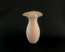 KATHLEEN RYAN Signed 9 1/2" Studio Pottery Handmade VASE Matte Pink Exterior