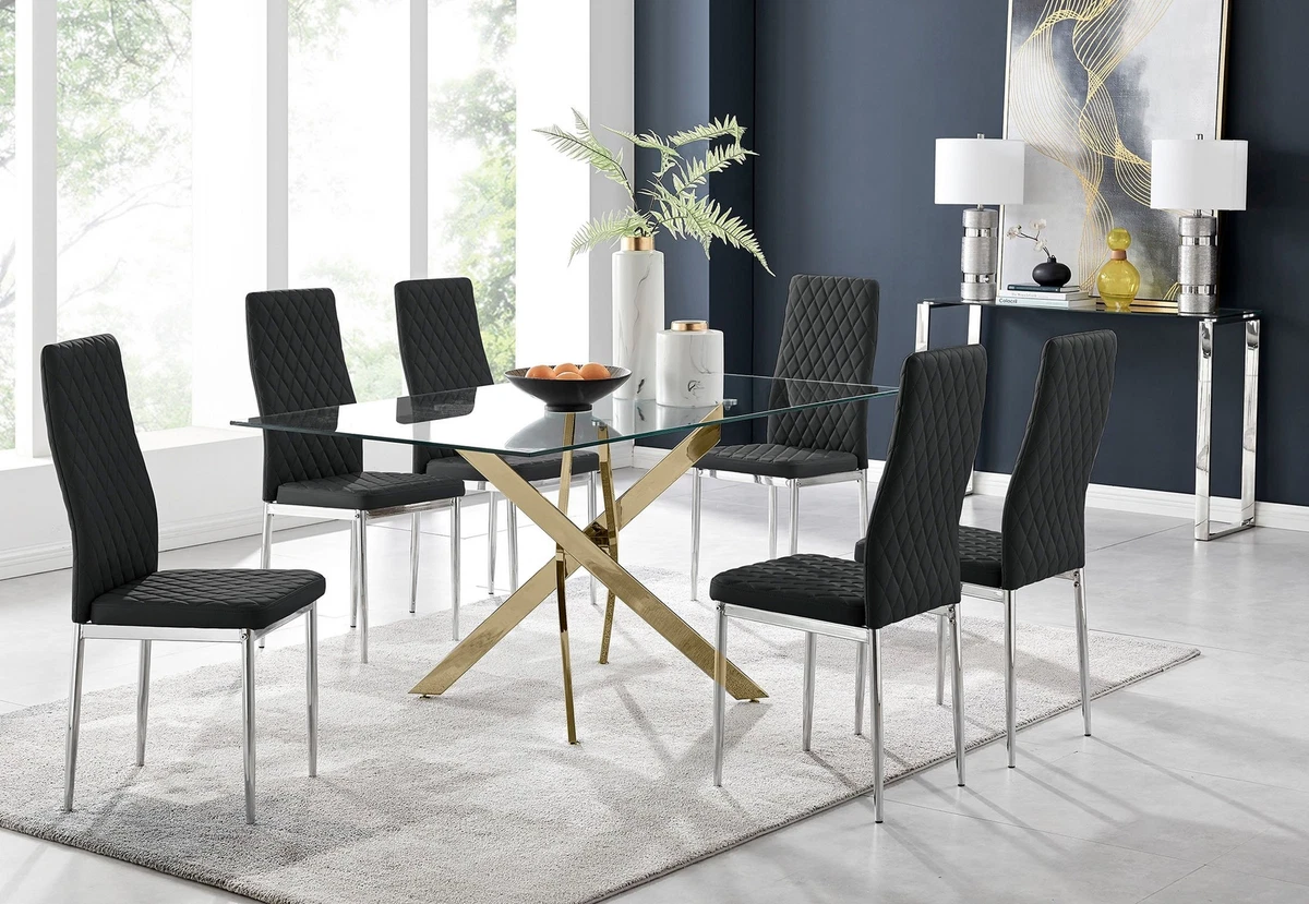 Glass table and chairs ebay hot sale