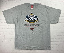 VTG Super Bowl XXXVII Tampa Bay Buccaneers NFL 2003 Mens XL Gray T-Shirt