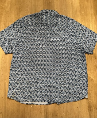 Tommy Bahama Shirt Men’s XXL Palms Away Lenzing Viscose Blue Palm Tree Hawaiian - 第 6/9 張圖片