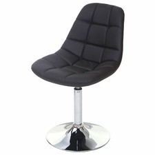 Stuhl HWC-A60, Esszimmerstuhl Drehstuhl, Retro, Kunstleder braun, Chromfuß