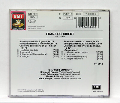 CHERUBINI QUARTET - SCHUBERT string quartets D.804 & D.173 - EMI