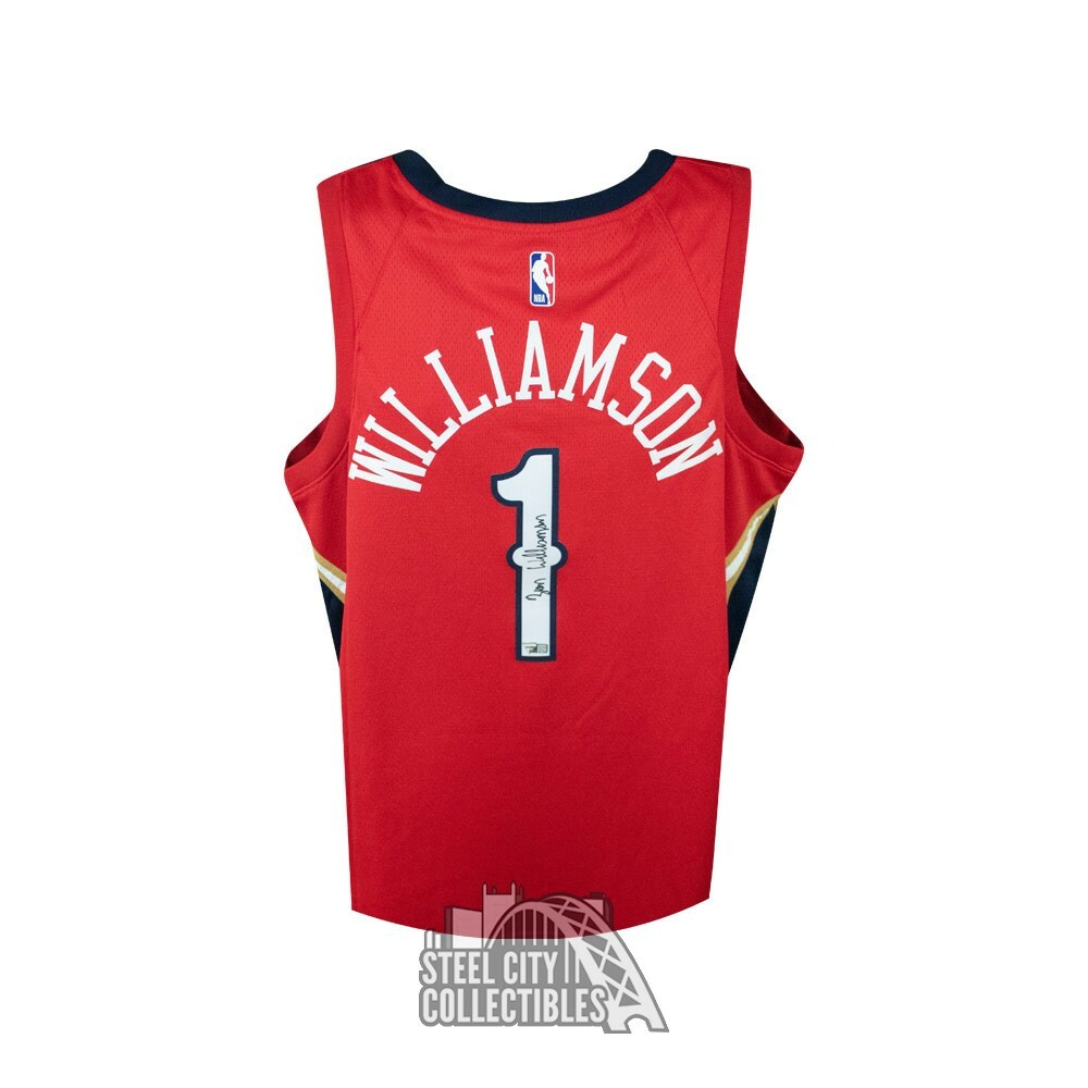 Zion Williamson Autographed Signed New Orleans Pelicans Pelicans Jordan Swingman Basketball Jersey Fanatics 