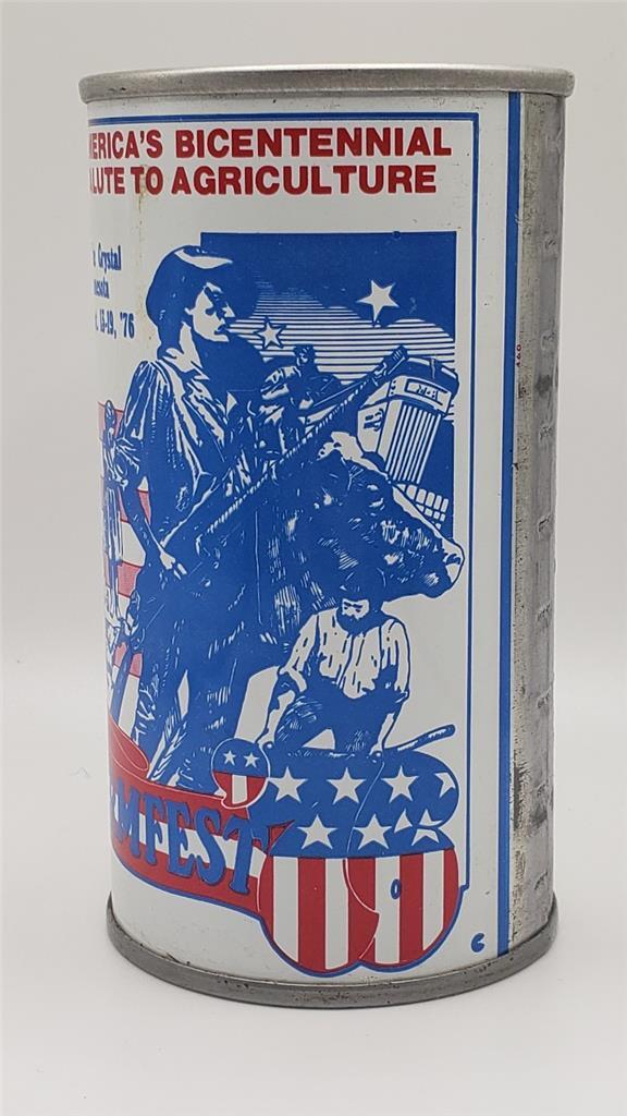 Vintage Beer Can Schell's Beer Farmfest 76 Bottom Opened Pull Tab