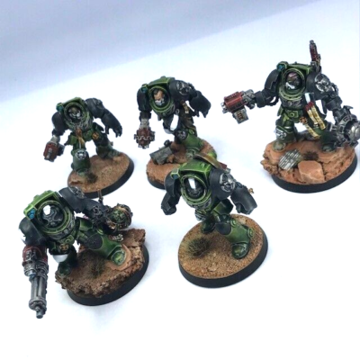 Salamanders Terminator Squad Space Marines - Warhammer 40K Painted
