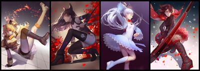 Anime rwby ruby rose weiss schnee yang xiao long  Custom Playmat Mat Pad