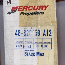Mercury Black Max propeller 9 3/4 X 6 1/2 3 blade aluminum prop 48-828150A12