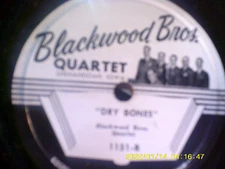 THE BLACKWOOD BROTHERS 1961  GOSPEL RECORDS 1151 DRY BONES  PLAYED EX