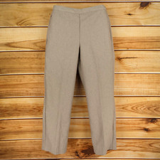 Alfred Dunner Pants Womens Size 10 Brown Stretch Waist Classic Fit Easy Care NWT