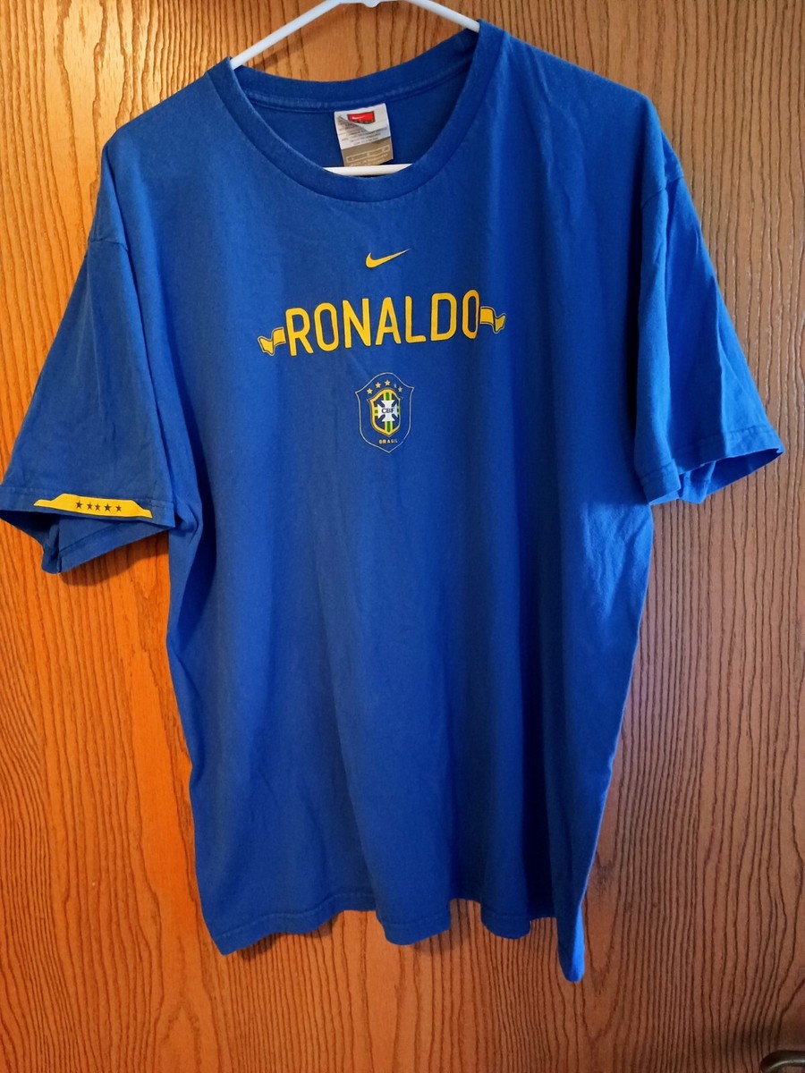 Vintage Ronaldo Brazil #9 Nike Football Soccer Jersey T