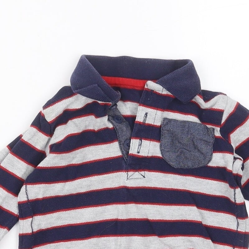 George Baby Grey Cotton Blend Polo Size 3-6 Months Collared image 7