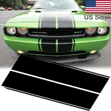 78.7 Black Hood Roof Rally Racing Stripe Decal Vinyl Stickers Universal