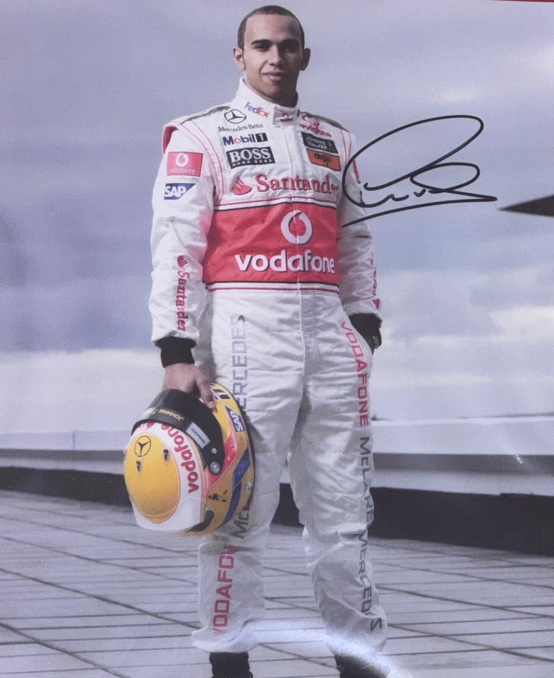 Lewis Hamilton "McLaren 2008 1st F1 Championship" Signed Photo Auto BAS BGS 10 - Image 3 of 4