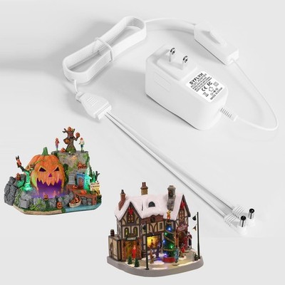 4.5V Power Adapter for Lemax Halloween and Christmas Lighted Accessory White 