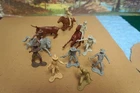 VINTAGE MARX COWBOYS, HORSES AND STEER