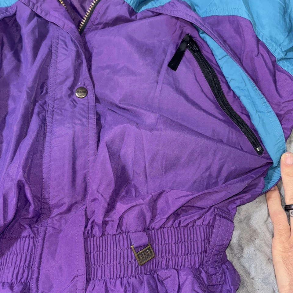 Винтажный Helly Hansen лыж костюм Snowsuit цельный водонепроницаемый мужской L цвет блока - Изображение 4 из 4