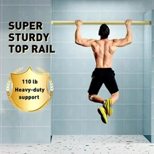 56-60" Frameless Shower Door, Soft-Closing Single Sliding, 6mm Tempered Glass