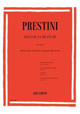 Raccolta di studi per oboe utili ad un primo e | G. Prestini | Partitur | 1984