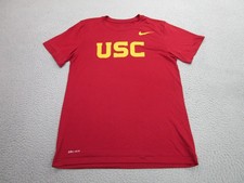 USC Trojans Shirt Mens Small Nike Dri-Fit Red NCAA College Football Tee Crewneck