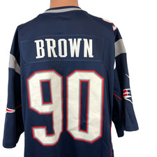 Nike Malcom Brown Jersey Mens Size 2XL Nike New England Patriots NFL Game Blue