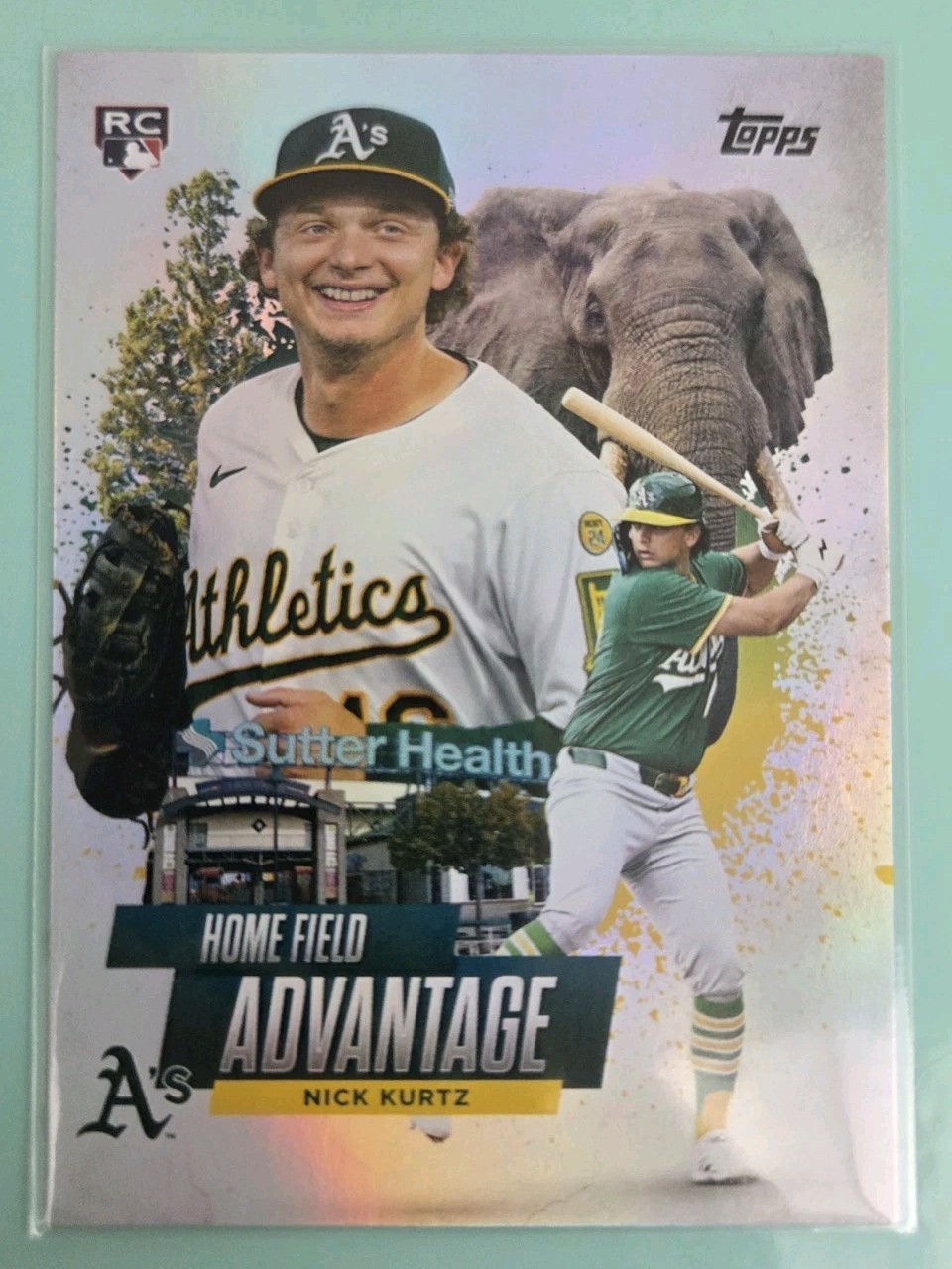 2025 Topps Update NICK KURTZ RC Home Field Advantage SSP CASE HIT HA-49 Athletic