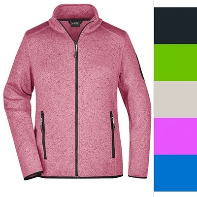 James & Nicholson Ladies' Knitted Fleece Jacket JN761 Damen Jacke NEU