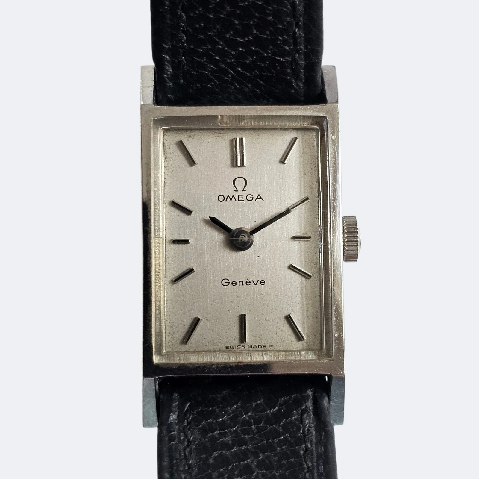 Omega — Omega Genève Ladies Tank Watch Box & Papers 1973 Ref 511.357 Vintage Manual