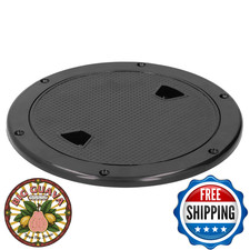 Generic 8in Round Deck Plate Black Inspection Hatch Cover Marine Boat RV