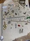 52 Piece Vintage Costume Jewelry Lot Trifari Givinchy Dauplaise Rhinestone