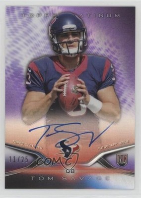 2014 Topps Platinum Rookie Refractor Purple 11/25 Tom Savage #26 Auto RC i6j
