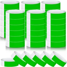 600 Packs Paper Wristbands for Events Neon Party Wristbands Colored Waterproof P